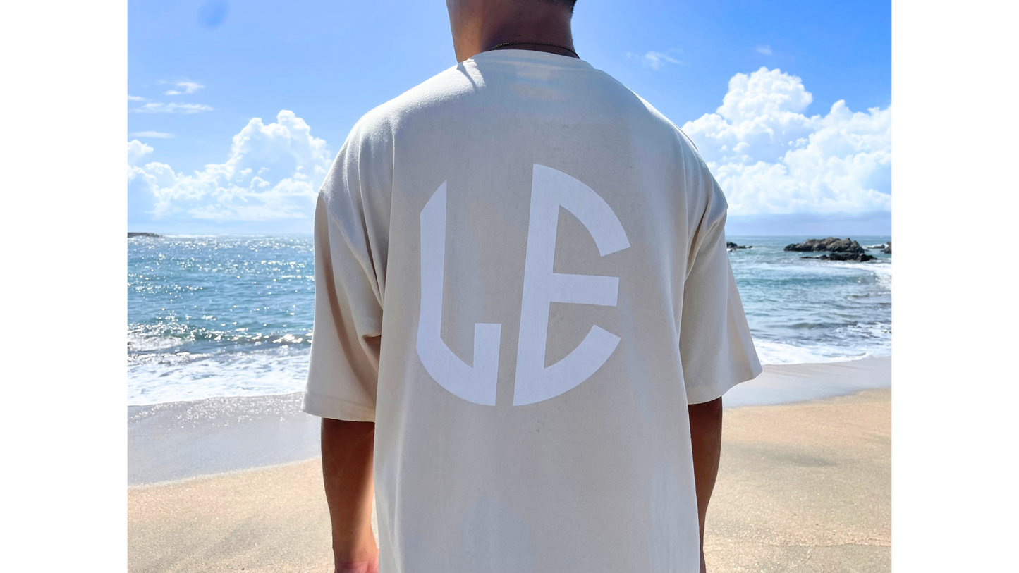 LEGIT LOGO DROP T-SHIRT BEIGE