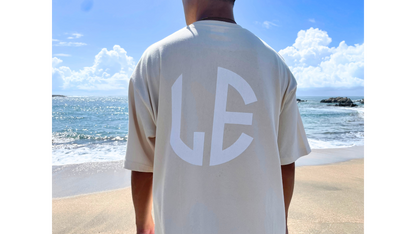 LEGIT LOGO DROP T-SHIRT BEIGE