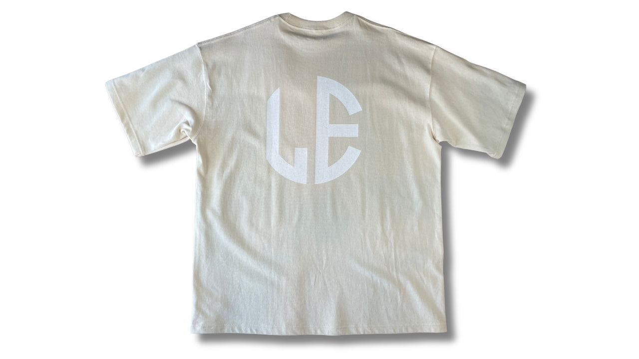 LEGIT LOGO DROP T-SHIRT BEIGE